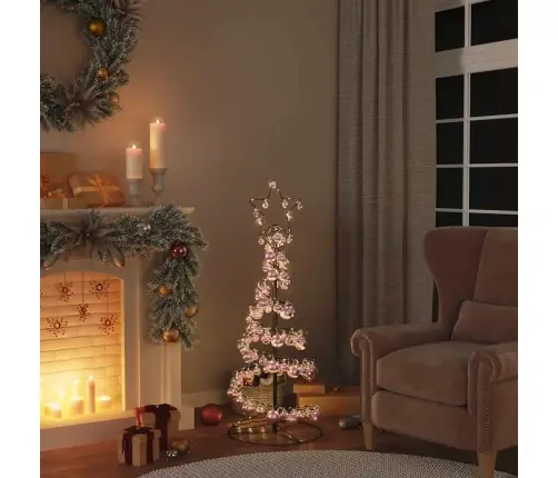 Led Kalėdų Eglutė Su Niekučiais 80 Led Šiltai Balta 120 Cm