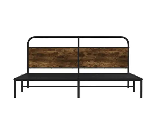 Gultas Rāmis Bez Matrača, Metāls, 180X200Cm, Ozolkoka Imitācija Vidaxl
