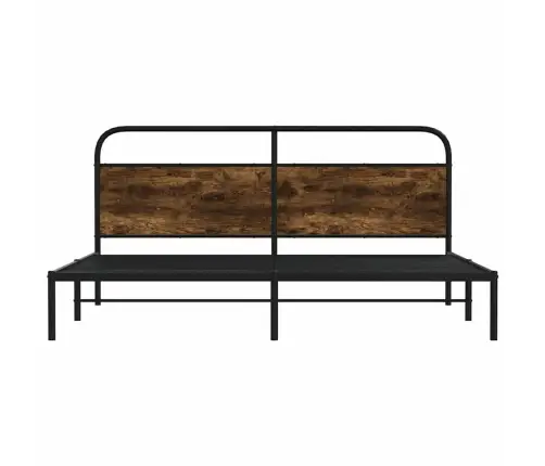 Metallist Voodiraam Ilma Madratsita Suitsutatud Tamm 193X203 Cm