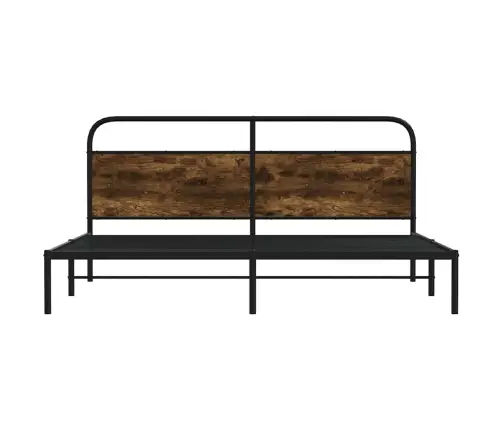 Gultas Rāmis Bez Matrača, Metāls, 200X200Cm, Ozolkoka Imitācija Vidaxl