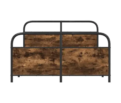 Gultas Rāmis Bez Matrača, Metāls, 140X200Cm, Ozolkoka Imitācija Vidaxl