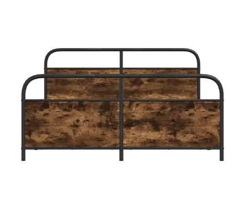 Metallist Voodiraam Ilma Madratsita Suitsutatud Tamm 183X213 Cm