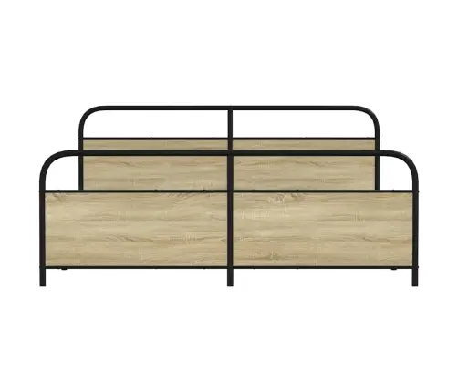 Metallist Voodiraam Ilma Madratsita Sonoma Tamm 180X200 Cm