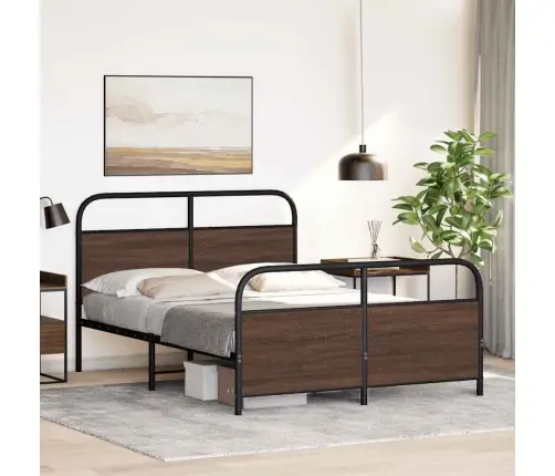 Gultas Rāmis Bez Matrača, Brūna Ozola, 137X190 Cm Vidaxl