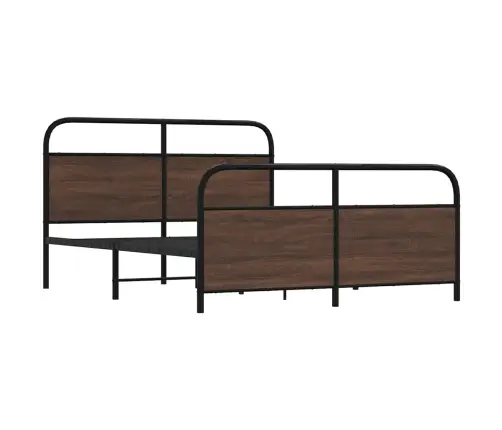 Metallist Voodiraam Ilma Madratsita Pruun Tamm 150X200 Cm