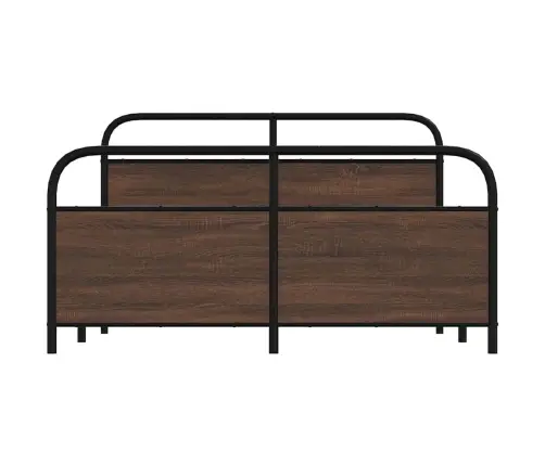 Metallist Voodiraam Ilma Madratsita Pruun Tamm 150X200 Cm