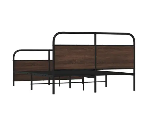 Metallist Voodiraam Ilma Madratsita Pruun Tamm 150X200 Cm