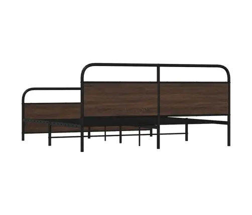 Gultas Rāmis Bez Matrača, Metāls, 183X213 Cm, Ozolkoka Krāsa Vidaxl