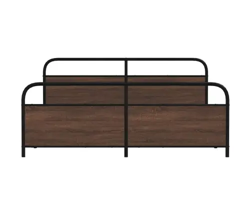 Gultas Rāmis Bez Matrača, Metāls, 200X200 Cm, Ozolkoka Krāsa Vidaxl