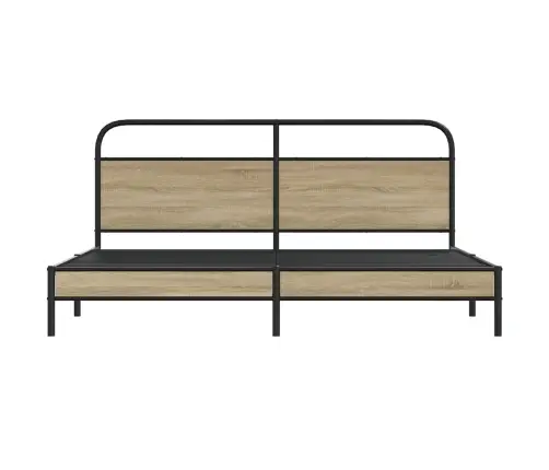 Gultas Rāmis Bez Matrača, Metāls, 193X203Cm, Ozolkoka Imitācija Vidaxl Gultas Rāmis Bez Matrača, Metāls, 193X203Cm, Ozolkoka Imitācija Vidaxl