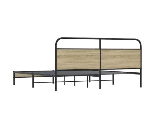 Gultas Rāmis Bez Matrača, Metāls, 193X203Cm, Ozolkoka Imitācija Vidaxl Gultas Rāmis Bez Matrača, Metāls, 193X203Cm, Ozolkoka Imitācija Vidaxl