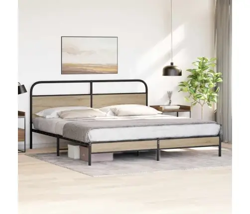 Lovos Rėmas Be Čiužinio, Dūminio Ąžuolo, 200X200cm Metalas
