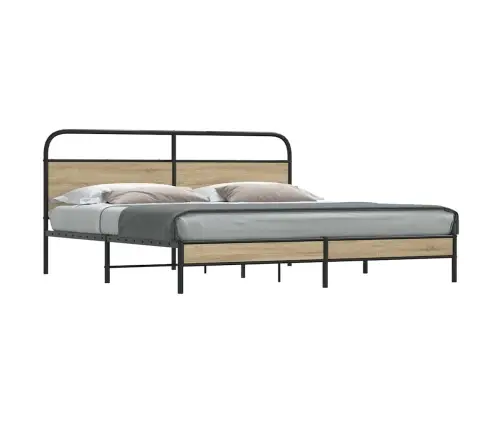 Lovos Rėmas Be Čiužinio, Dūminio Ąžuolo, 200X200cm Metalas