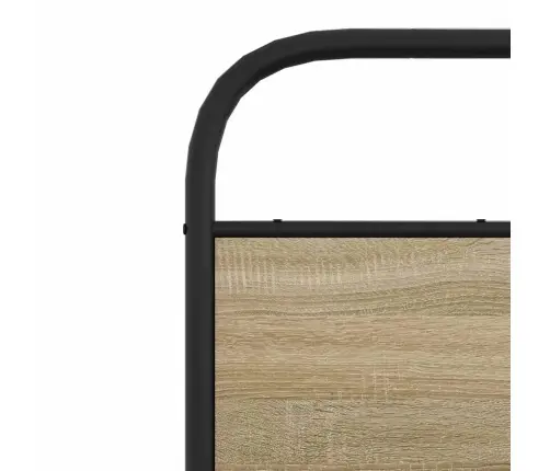 Metallist Voodiraam Ilma Madratsita Suitsutatud Tamm 193X203 Cm