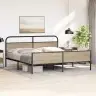 Gultas Rāmis Bez Matrača, Metāls, 150X200 M, Ozolkoka Imitācija Vidaxl
