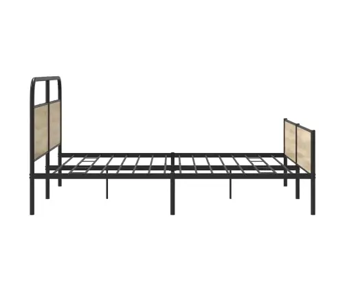 Gultas Rāmis Bez Matrača, Metāls, 150X200 M, Ozolkoka Imitācija Vidaxl