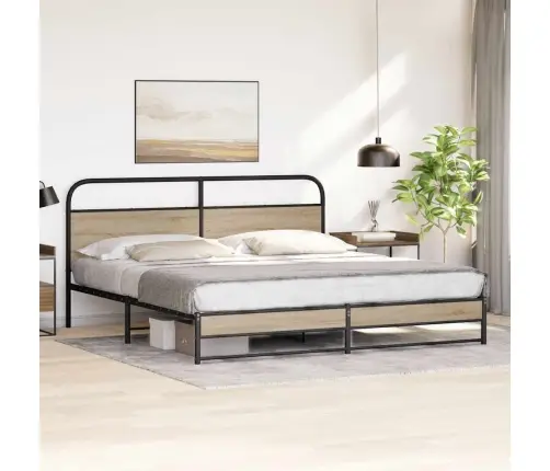Gultas Rāmis Bez Matrača, Metāls, 180X200Cm, Ozolkoka Imitācija Vidaxl Gultas Rāmis Bez Matrača, Metāls, 180X200Cm, Ozolkoka Imitācija Vidaxl