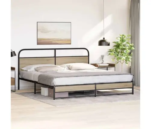 Lovos Rėmas Be Čiužinio, Dūminio Ąžuolo, 193X203cm Metalas