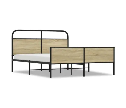 Metallist Voodiraam Ilma Madratsita Sonoma Tamm 150X200 Cm