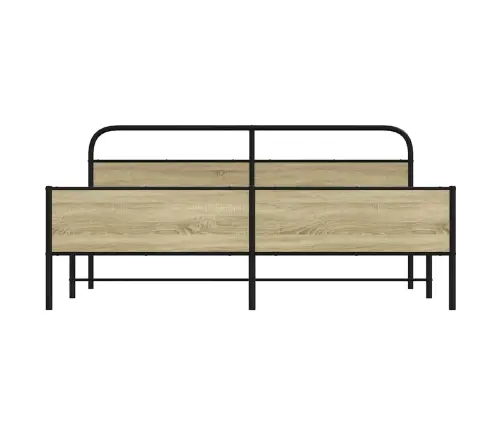 Lovos Rėmas Be Čiužinio, Sonoma Ąžuolo, 193X203cm Metalas