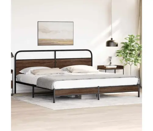 Lovos Rėmas Be Čiužinio, Rudas Ąžuolo, 200X200cm Metalas