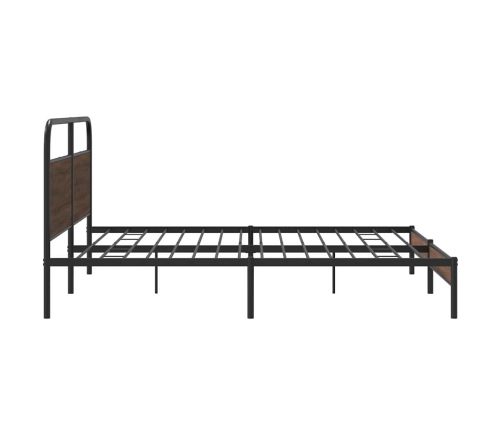 Metallist Voodiraam Ilma Madratsita Pruun Tamm 200X200 Cm