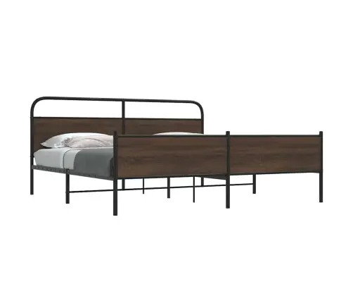 Lovos Rėmas Be Čiužinio, Rudas Ąžuolo, 193X203cm Metalas