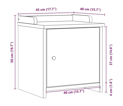 Esiku Pink Sandnes Valge 45X40X50 Cm Täispuidust Mänd