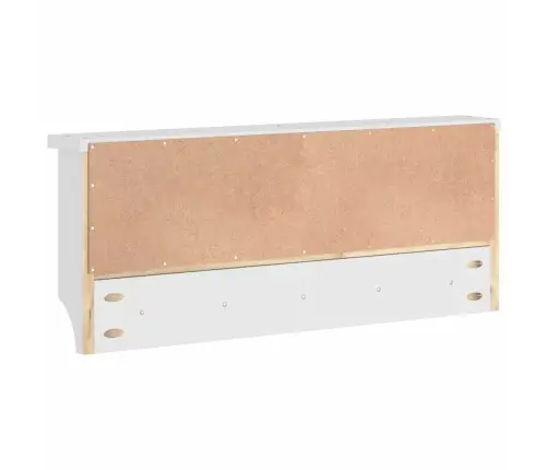 Sienas Mēteļu Pakaramais, Sandnes, Balts, 87X12X35 Cm, Priede Vidaxl