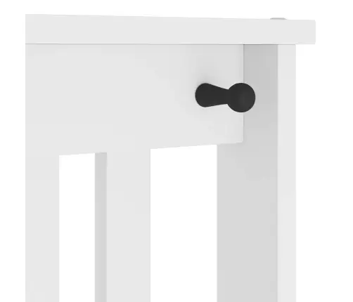 Saalipuu Sandnes Valge 45X40X159,5 Cm Täispuidust Mänd