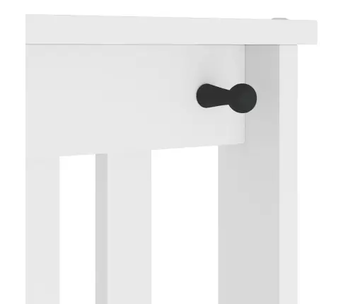 Halles Koks, Sandnes, Balts, 45X40X159,5 Cm, Priedes Masīvkoks Vidaxl