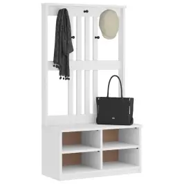 Halles Koks, Sandnes, Balts, 87X40X159,5 Cm, Priedes Masīvkoks Vidaxl Halles Koks, Sandnes, Balts, 87X40X159,5 Cm, Priedes Masīvkoks Vidaxl
