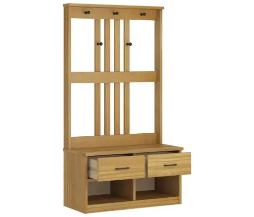 Halles Koks Sandnes 87X40X159,5 Cm Masīvkoka Priede Vidaxl