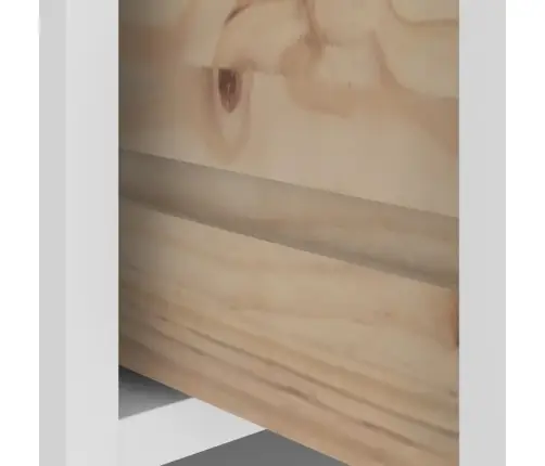 Halles Koks, Sandnes, Balts, 87X40X159,5 Cm, Priedes Masīvkoks Vidaxl