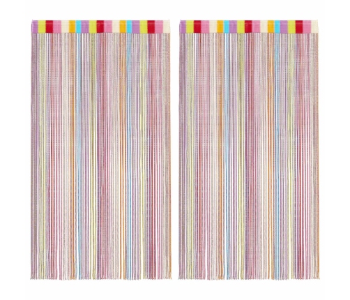 Bārkšu Aizkari, 2 Gab., 100X250 Cm, Daudzkrāsaini Vidaxl