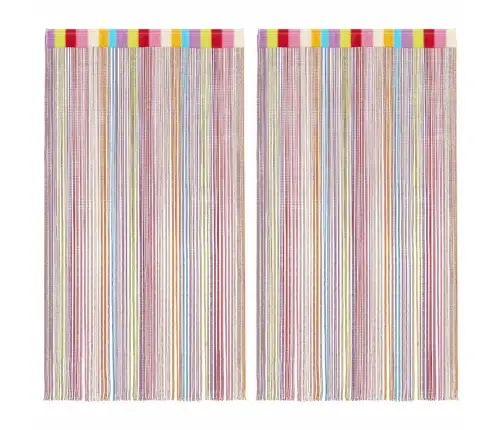 Virvelinės Užuolaidos, 2Vnt., 100X250cm Įvairių Spalvų