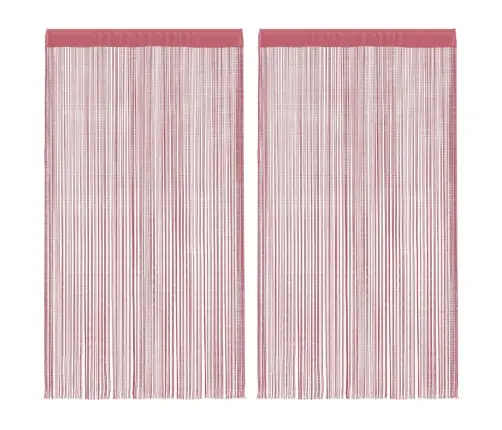 Nöörkardinad 2 Tk, Roosa, 140X250 Cm Nöörkardinad 2 Tk, Roosa, 140X250 Cm