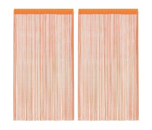 Bārkšu Aizkari, 2 Gab., 140X250 Cm, Oranži Vidaxl