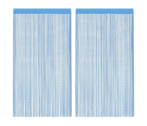 Bārkšu Aizkari, 2 Gab., 140X250 Cm, Gaiši Zili Vidaxl