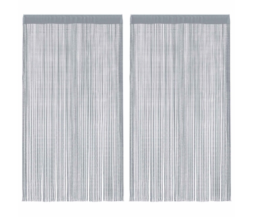Bārkšu Aizkari, 2 Gab., 100X250 Cm, Gaiši Pelēki Vidaxl