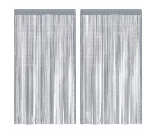 Bārkšu Aizkari, 2 Gab., 100X250 Cm, Gaiši Pelēki Vidaxl