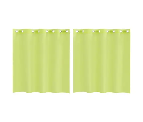 Voile Kardinad Koos Rõngastega 2 Tk Õunaroheline 140X140 Cm