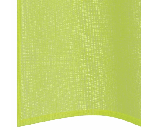 Voile Aizkari Ar Starplikām, 2 Gab., Dzeltenzaļi, 140X260 Cm Vidaxl