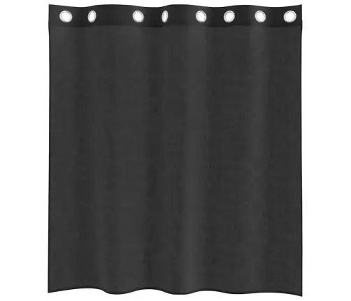 Voile Aizkari Ar Starplikām, 2 Gab., Melni, 140X140 Cm Vidaxl