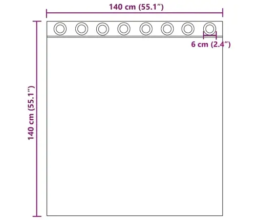 Voile Aizkari Ar Starplikām, 2 Gab., Melni, 140X140 Cm Vidaxl