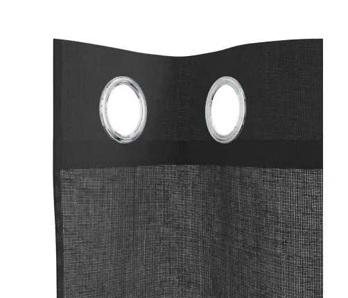 Voile Aizkari Ar Starplikām, 2 Gab., Melni, 140X245 Cm Vidaxl