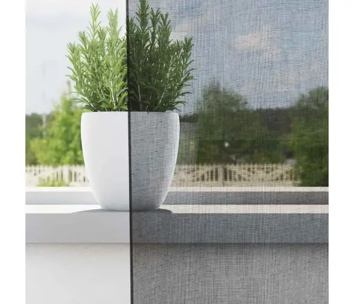 Voile Aizkari Ar Starplikām, 2 Gab., Melni, 140X260 Cm Vidaxl