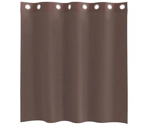 Voile Aizkari Ar Starplikām, 2 Gab., Brūni, 140X140 Cm Vidaxl