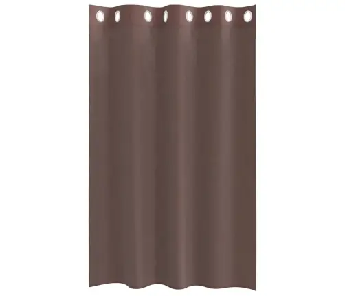 Voile Aizkari Ar Starplikām, 2 Gab., Brūni, 140X175 Cm Vidaxl Voile Aizkari Ar Starplikām, 2 Gab., Brūni, 140X175 Cm Vidaxl