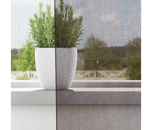 Voile Kardinad Rõngastega 2 Tk Pruun 140X225 Cm
